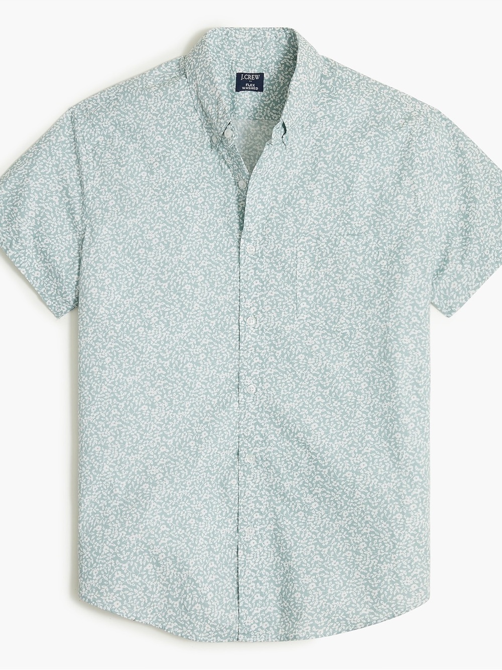 J CREW Men's Printed Slim Flex Short Sleeve Button Down Shirt Size M